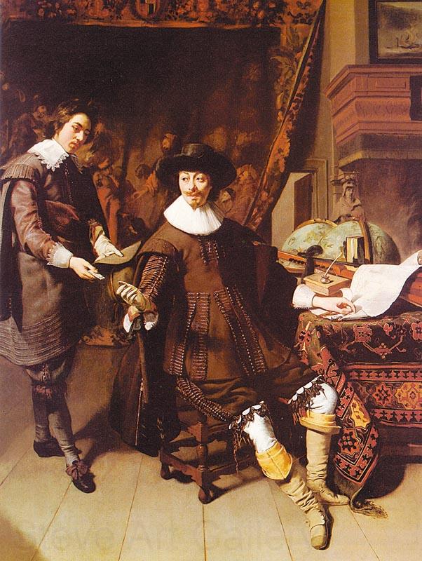Thomas Constantijn Huygens and his Clerk Norge oil painting art